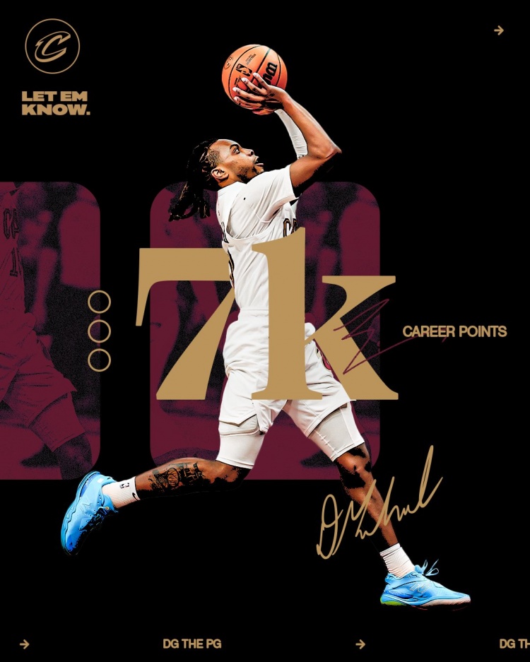  未來可期！加蘭騎士生涯得分達(dá)到7000分 隊(duì)史第11位！
